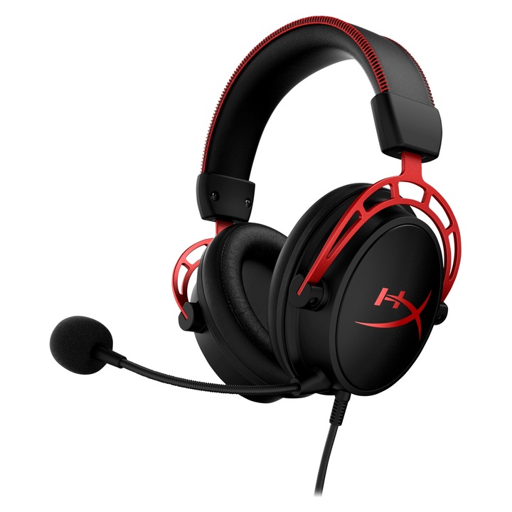 Casti PC HyperX Cloud Alpha, set gaming, microfon detasabil, confort exceptional, 50mm, multicolor
