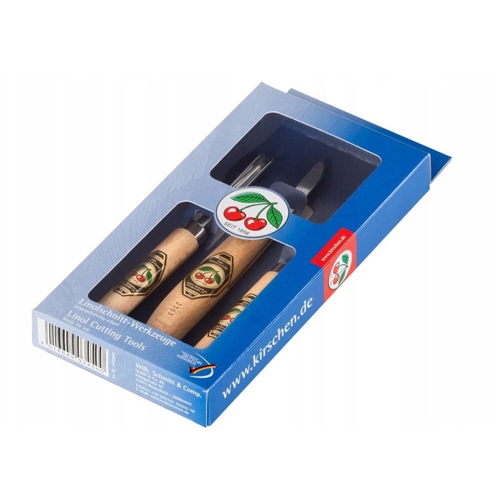 Set dlute KIRSCHEN, 3 piese, 6mm U si 3mm V, otel de inalta carbon, Germania