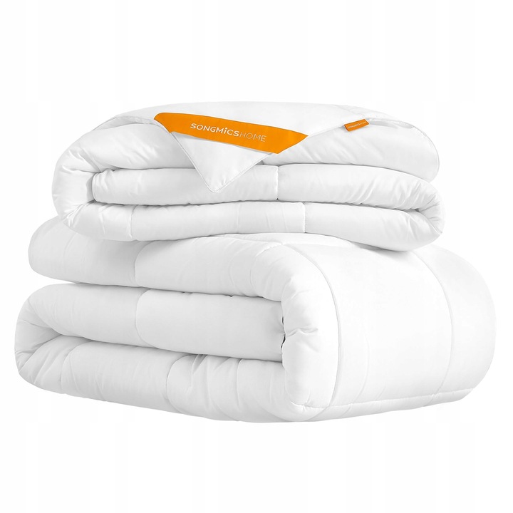 Pilote 2 in 1, 200x200 cm, alb, set 2 koldre, pentru 4 anotimpuri