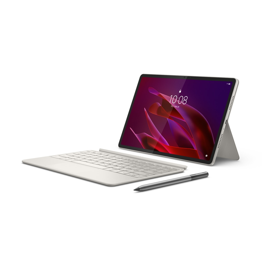 Tableta Lenovo Yoga Tab TB710FU, Snapdragon 8 Gen 3, 8GB RAM, 256GB, set cu Lenovo Tab Pen Pro si Lenovo Keyboard Pack, Bej