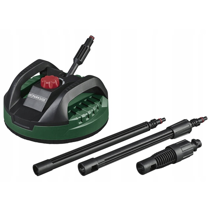 Perie rotativa pentru aparate de spalat cu presiune, 28cm, 180 bar, set cu adaptoare