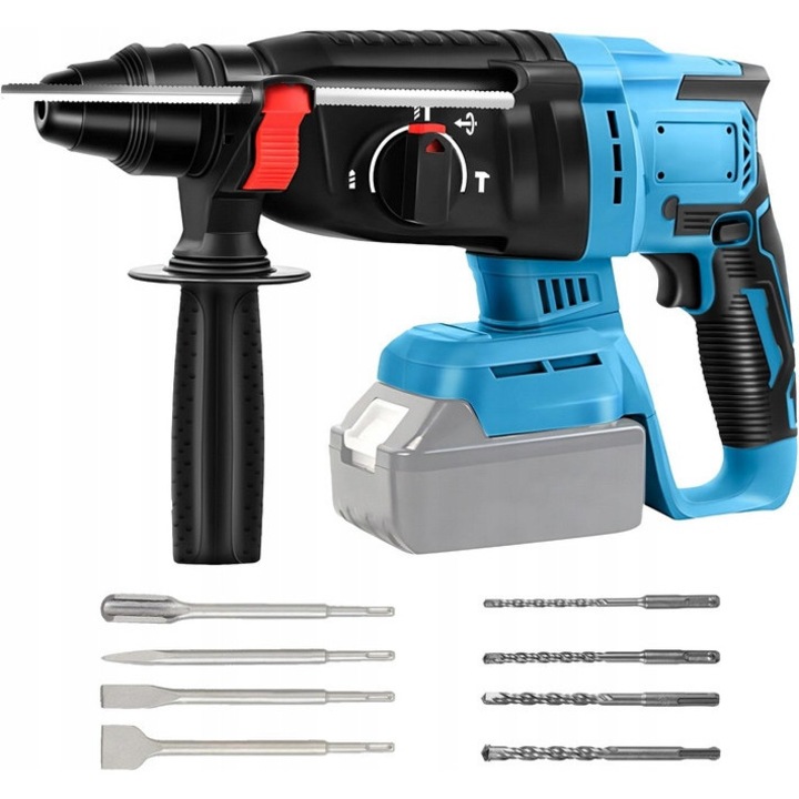 Акумулаторна бормашина Roadtime CK71, 3.1J, безчеткова, комплект с 4 длета, съвместима с 18V батерии