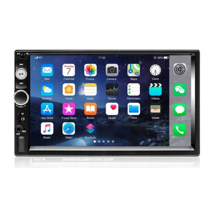 Radio auto 2DIN Camecho A2207A3UK, 7 inch, Bluetooth, USB, 178x103x63mm, set cu telecomanda