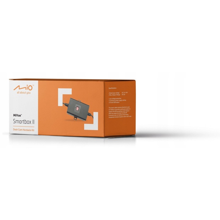 Mio MiVue Smartbox III tápadapter, 12-24V, 5V-2A, miniUSB, 4,5m, szett