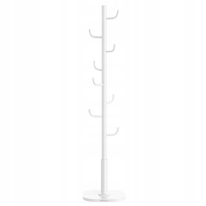 Stojak wieszak pe haine, Songmics, 175,3cm, 8 carlige, alb, geometric