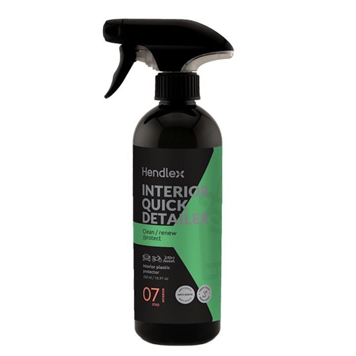 Hendlex Interior Quick Detailer 500 ml - Solutie rapida curatare interior auto, efect mat, antistatic, protectie UV