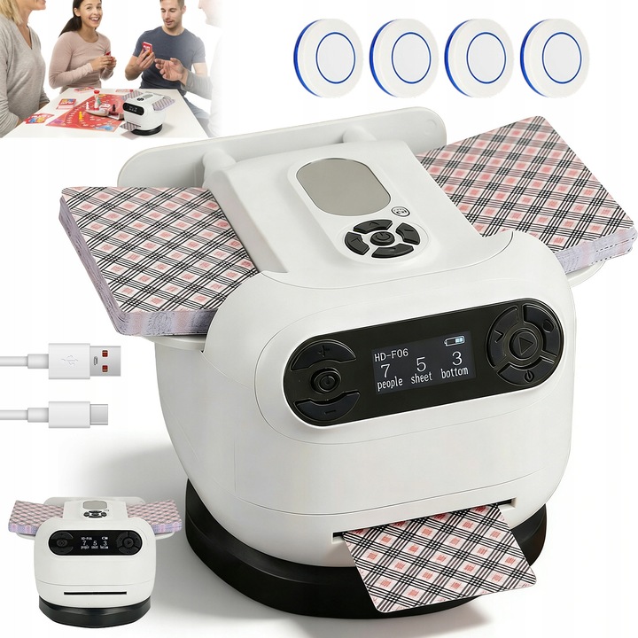 Set de tasare carti poker, masa automata, 30x20x10cm