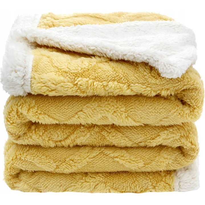 Patura din flanel, 150x200cm, calduroasa si moale, multicolor, set