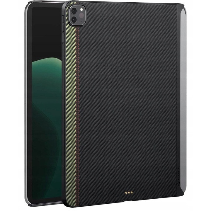 Husa Pitaka Fusion Weaving Overture MagEZ pentru iPad Pro 12,9" (5. si 6. generatie), aramid, ultra subtire, magnetica