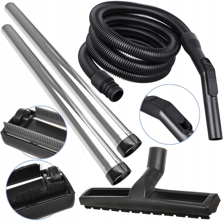 Set accesorii aspirator Karcher, Techkar, 3m, 2x ruri segmentate 50cm, 2x listwa cu fir sintetic, 2x listwa din cauciuc