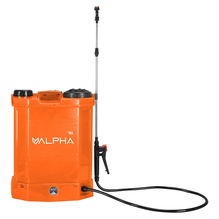 Pompa de stropit electrica Alpha, 16l, pistol inox, acumulator 8Ah