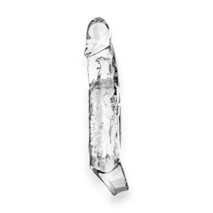 Manson realist Get Real by TOY JOY, stimulare intensa, lungime 19 cm, din material moale TPE, transparent