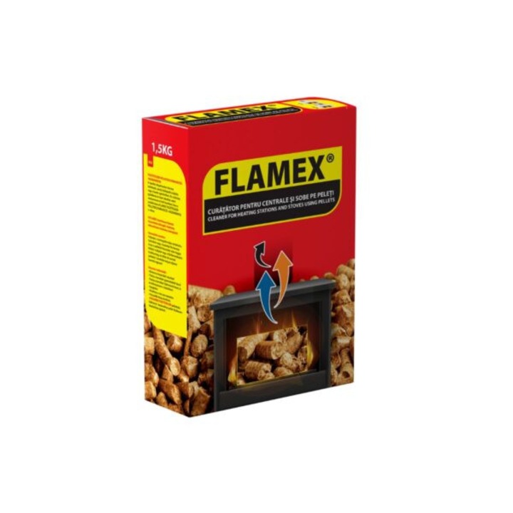 Curățător granule pentru centrale și sobe pe peleti, Flamex, 1.5kg, pentru îndepărtarea gudronului