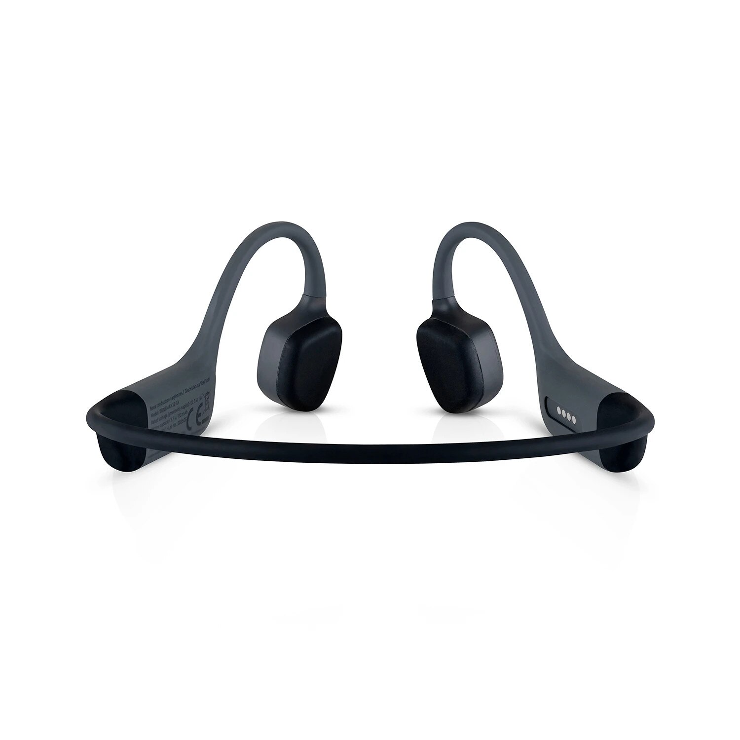 Casti wireless EVOLVEO BoneMax, impermeabile IPX8, 32 GB, gri, pentru sportivi