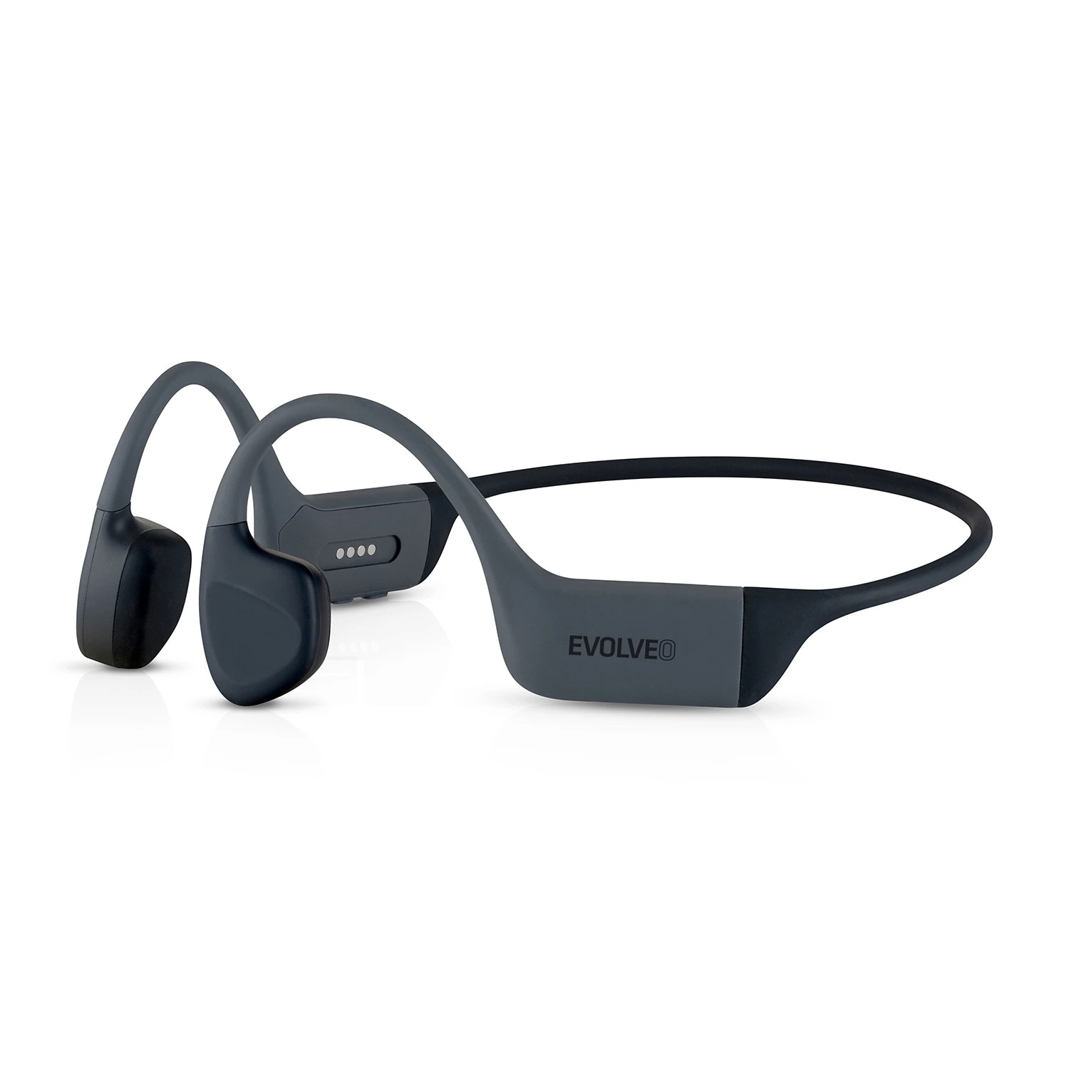 Casti wireless EVOLVEO BoneMax, impermeabile IPX8, 32 GB, gri, pentru sportivi