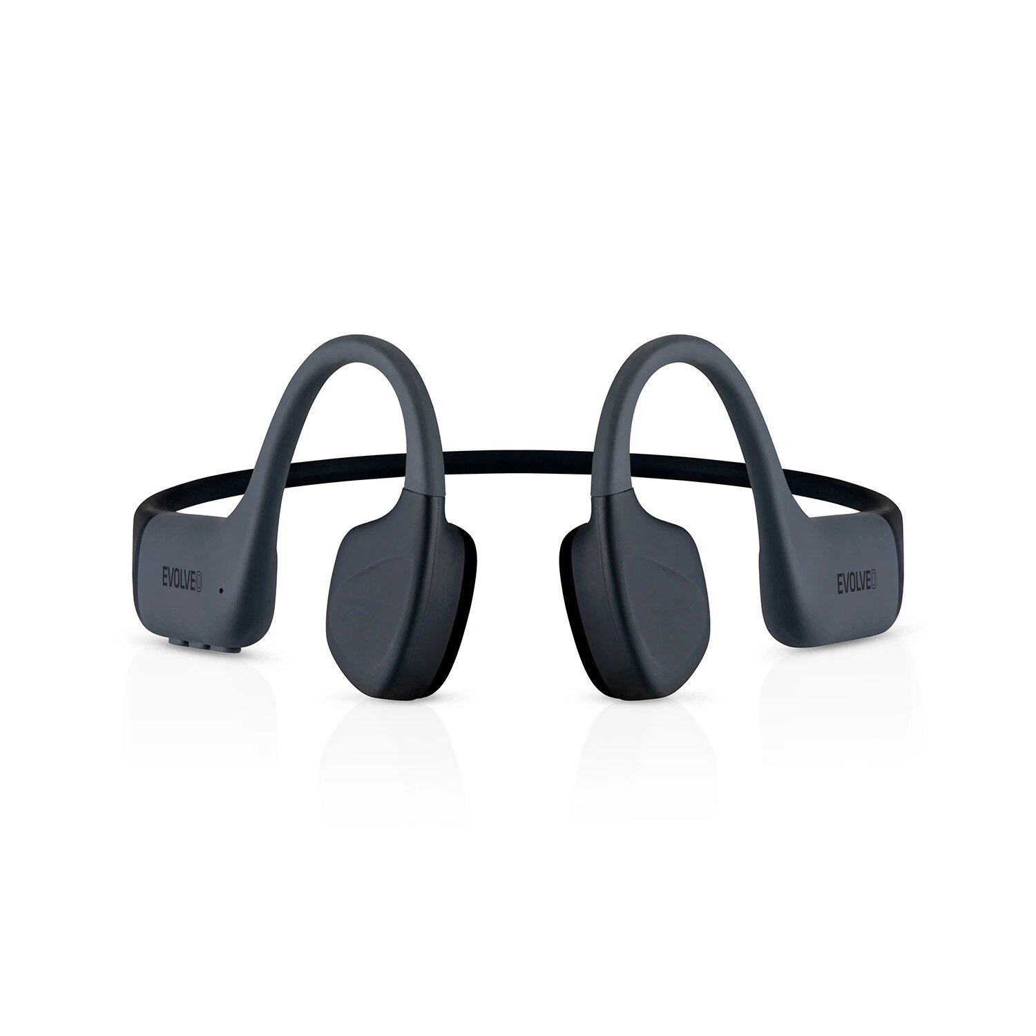 Casti wireless EVOLVEO BoneMax, impermeabile IPX8, 32 GB, gri, pentru sportivi
