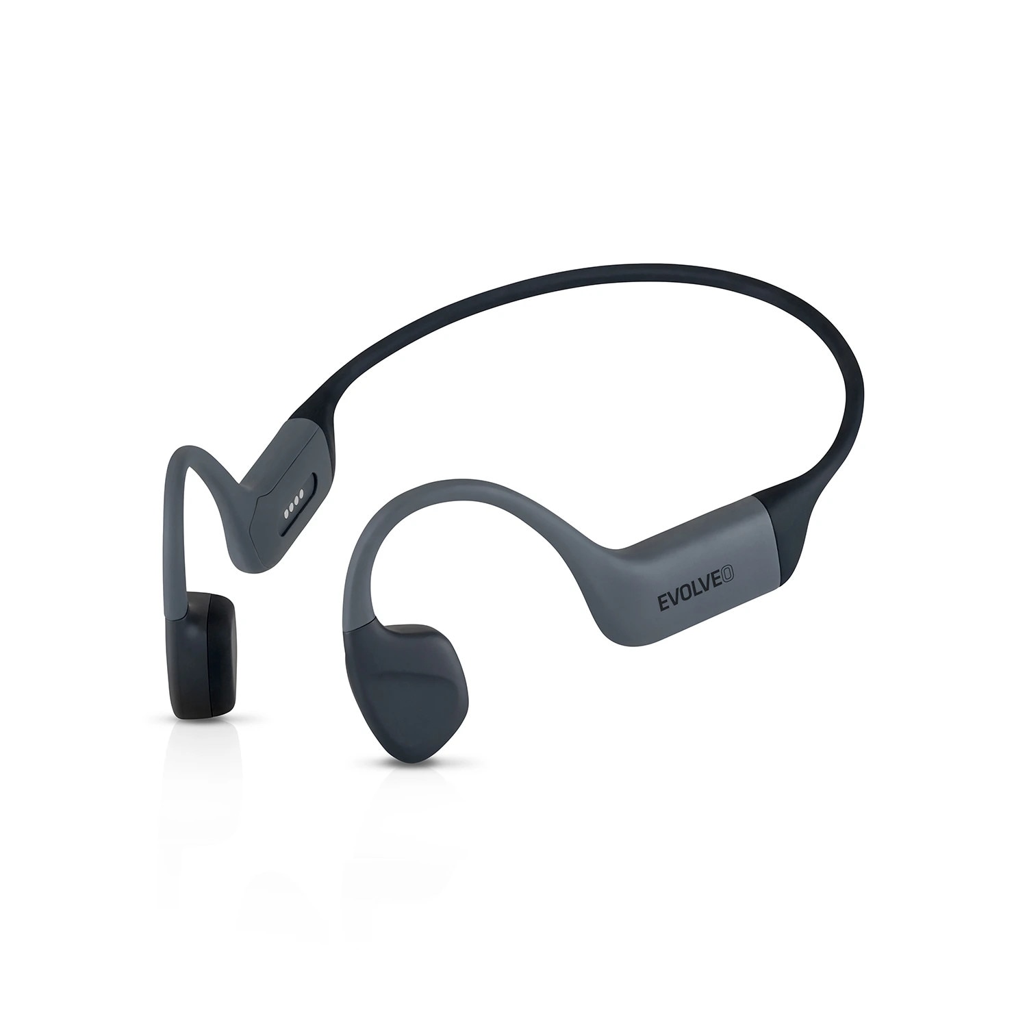 Casti wireless EVOLVEO BoneMax, impermeabile IPX8, 32 GB, gri, pentru sportivi