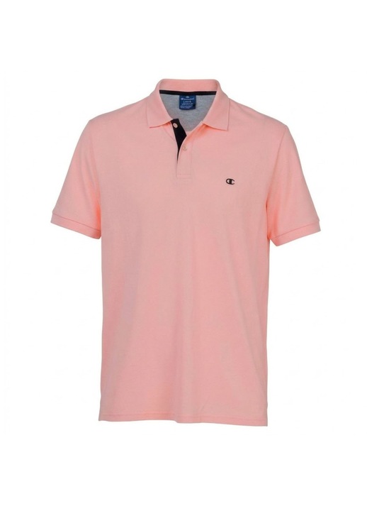 Férfi Champion galléros póló, pamut, rózsaszín, laza szabású, klasszikus gallér, M INTL