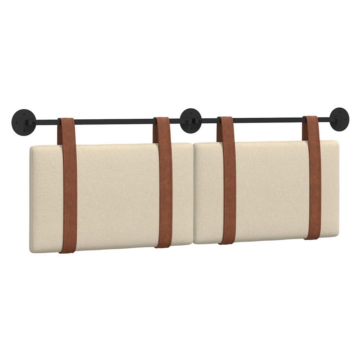 Cap de pat suspendat vidaXL, Pe perete Crem 120 x 40 cm Lemn compozit