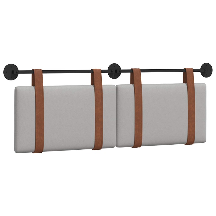 Cap de pat suspendat vidaXL, Simplu Gri nori 120 x 40 cm Lemn compozit