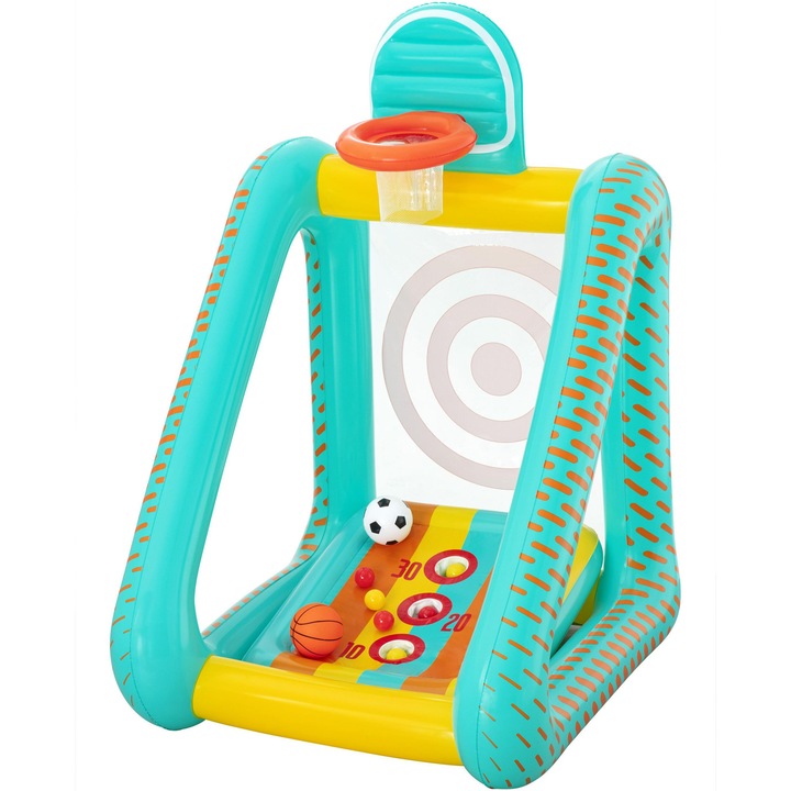 Надуваема площадка за игра Bestway Perfect Aim 3-в-1 Yard Game, 127 x 109 x 178 см