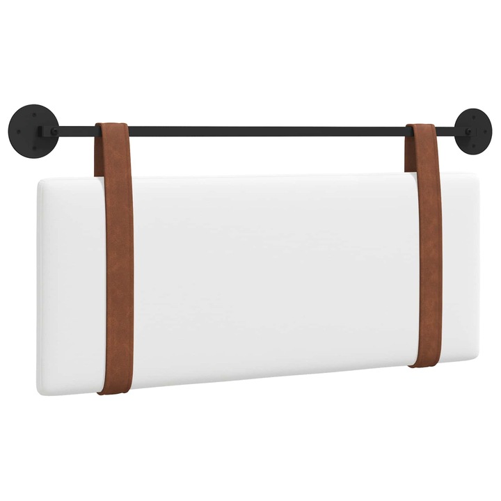 vidaXL Fali Fejtámla Falra szerelhető Fehér 110 x 55 x 5 cm Antik PU 42031402