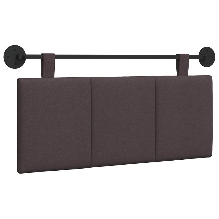 Cap de pat suspendat vidaXL, Dungi Maro inchis 110 x 55 x 5 cm tesatura