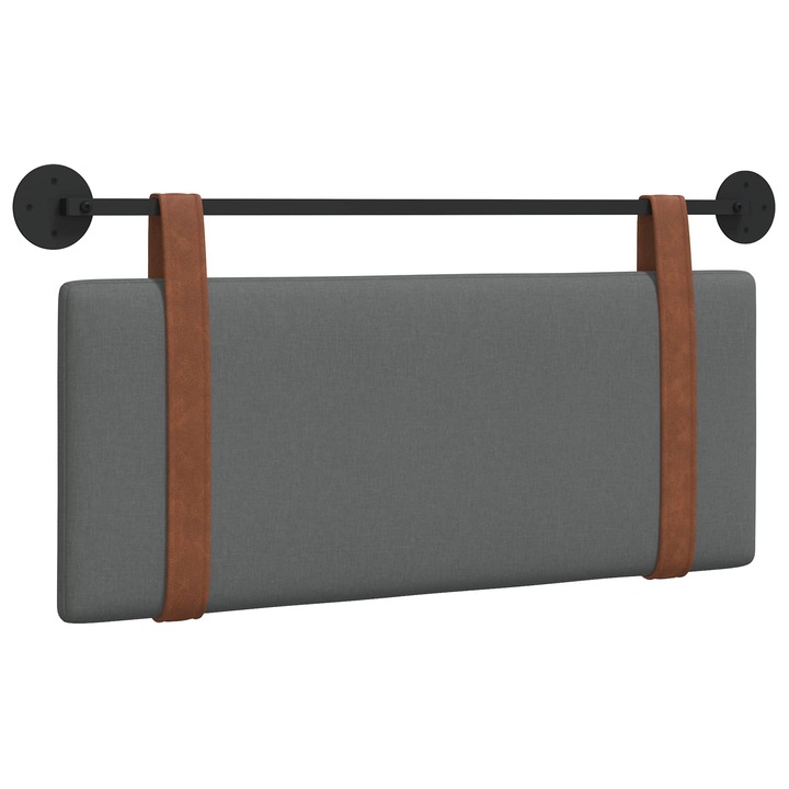 vidaXL Fali Fejtámla Egyszínű Sötétszürke 110 x 55 x 5 cm Antik PU 42031394