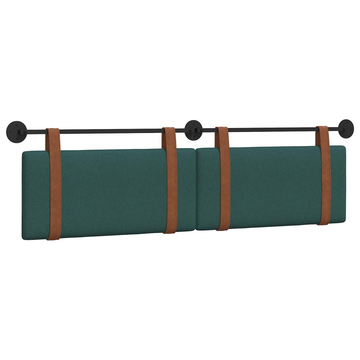 Cap de pat suspendat vidaXL, Verde inchis 170 x 55 x 5 cm PU antic
