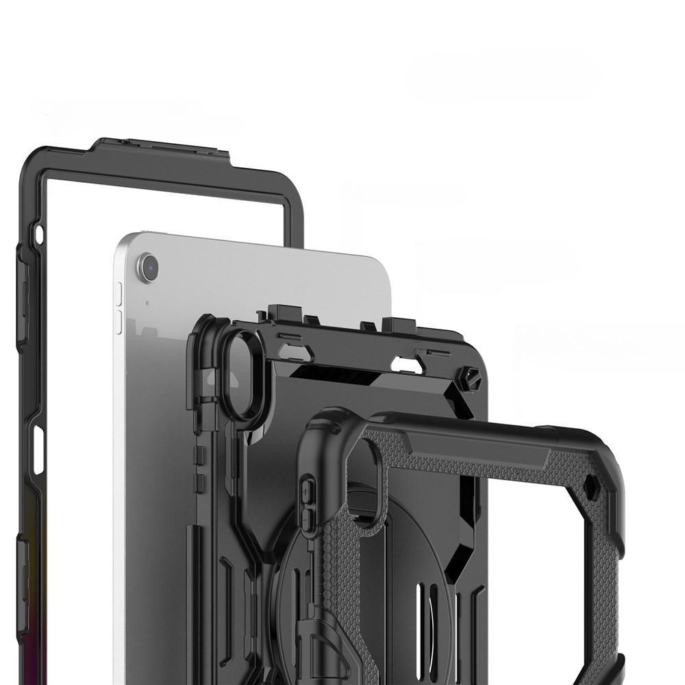 Husa tableta XGSM pentru iPad 11" 2025 A16 / 10.9" 2022, cu suport rotativ 360, curea de mana si curea de umar, neagra