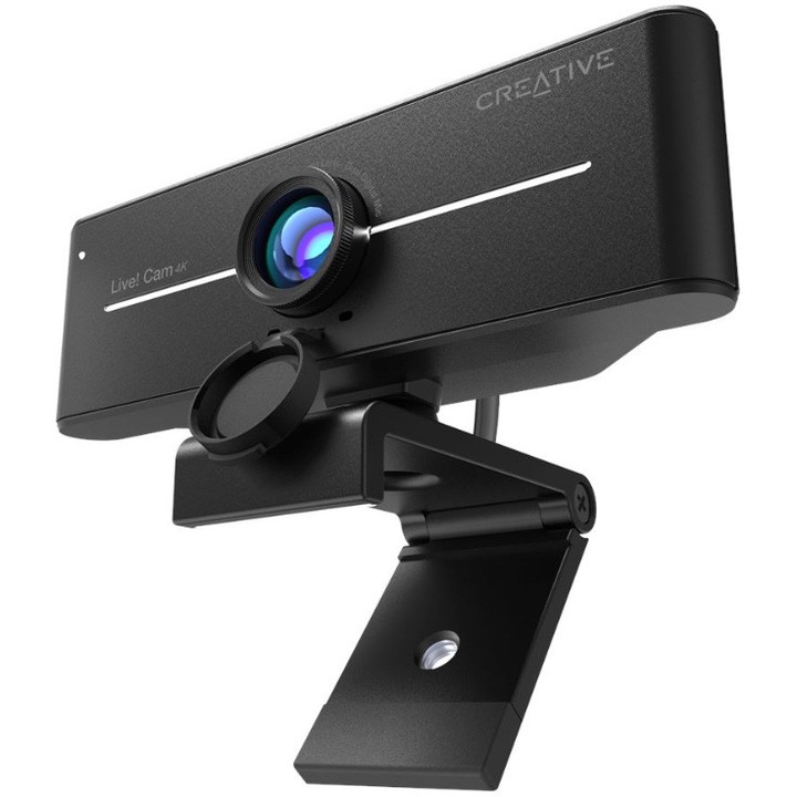 Видеокамера CREATIVE LIVE! CAM SYNC 4K UHD Webcam с Backlight Compensation, 8MP Sony IMX, Двоен NoiseClean микрофона, UVC-съвместима, Manual Focus