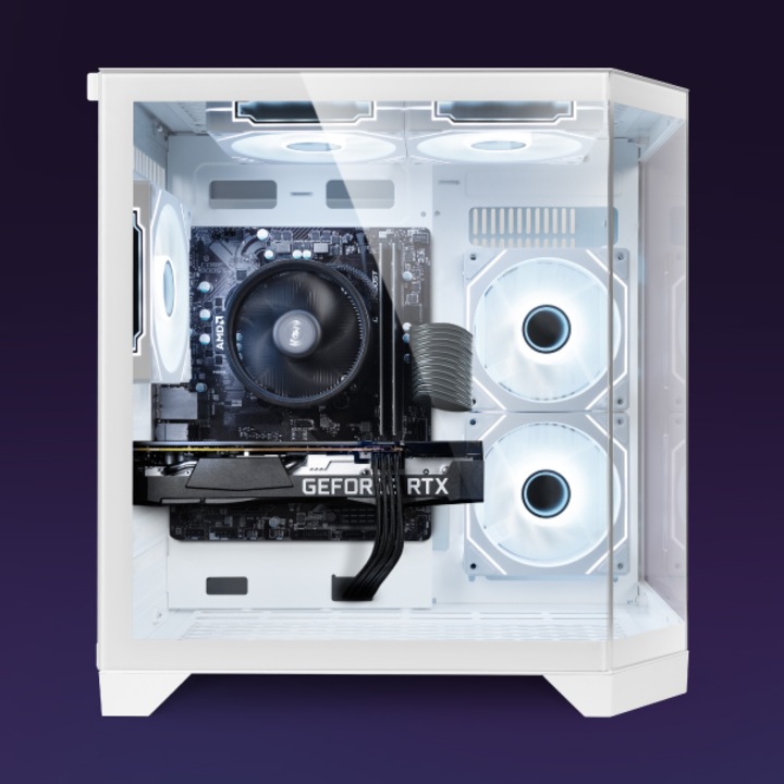 Десктоп компютър Vibox V-156, Ryzen 5 5500, RTX 3050, 16 GB RAM, 500 GB SSD, Windows 11, комплект с RGB клавиатура и мишка