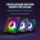 PC Gaming Vibox IX-554, AMD Ryzen 7 9800X3D 5,0 GHz, NVIDIA GeForce RTX 5070 12 GB, 32 GB RAM DDR5, 1 TB SSD, Fekete, 28x42x43.5 cm