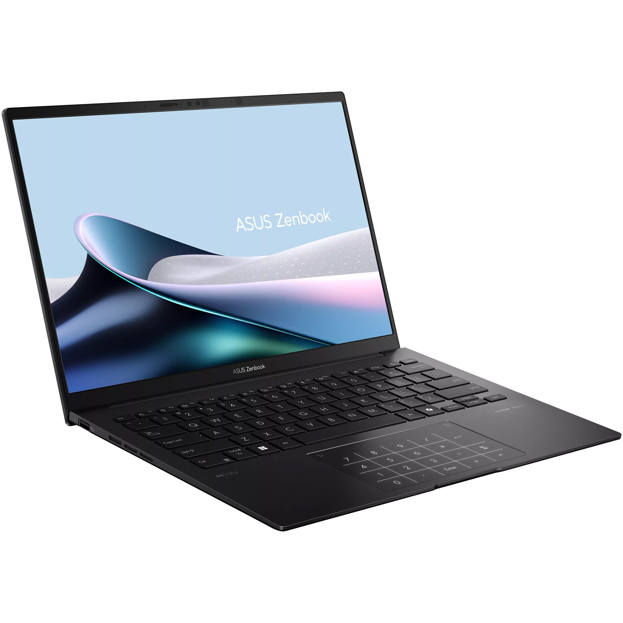 Laptop ASUS Zenbook 14 UM3406GA cu procesor AMD Ryzen™ AI 7 445 pana la 4.6GHz, 14'', WUXGA, OLED, 32GB DDR5 RAM, 1TB SSD, AMD Radeon™ Graphics, Windows 11 Home, Jade Black