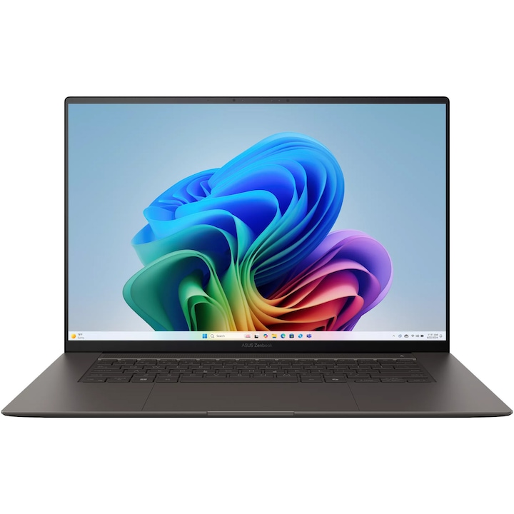Laptop ASUS Zenbook S 16 UM5606GA cu procesor AMD Ryzen™ AI 9 465 pana la 5.0GHz, 16'', 3K, OLED, 120Hz, 32GB DDR5 RAM, 1TB SSD, AMD Radeon™ Graphics, Windows 11 Pro, Antrim Gray