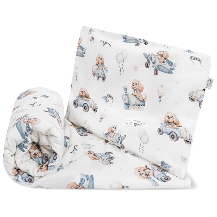 Set lenjerie patut 2 el. Bonjour Cherie, 100x135cm, 40x60cm, bumbac, fermoar, pentru fete