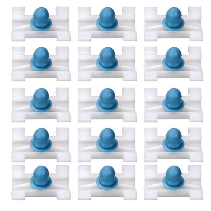 Set 15 Piese Cleme De Fixare, Minetgnon®, Pentru BMW E46/E36/E38/E90, Fixare Ornamentelor Laterale Ale UsII, Plastic, 35x20mm, Alb/albastru