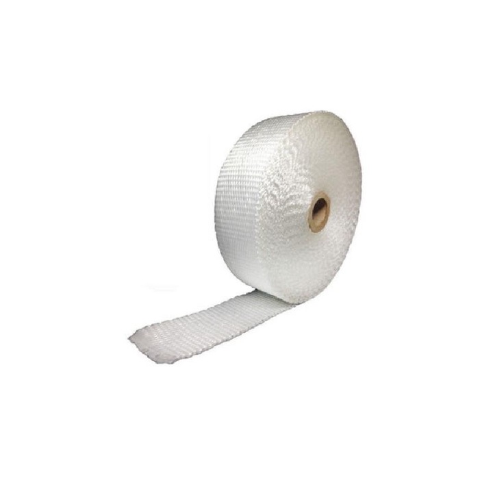 Бяла термо лента за защита на газови тръби, 5см ширина, 2мм дебелина, устойчивост 800 градуса, на метър