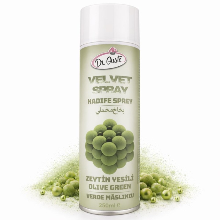 Spray Colorant Velvet - Efect Catifea - Verde Masliniu - 250 ml - Dr Gusto