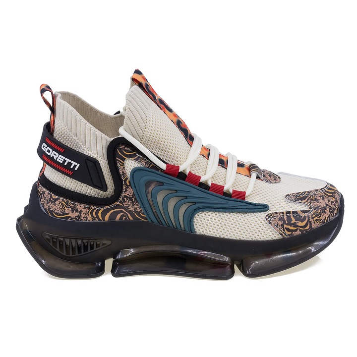 Ghete sport dama, Goretti, poliuretan, bej, 37 EU