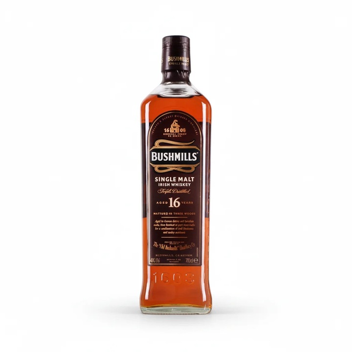 Whiskey Bushmills Single Malt 16 Ani, 40%, 0.7L, culoare rubinie