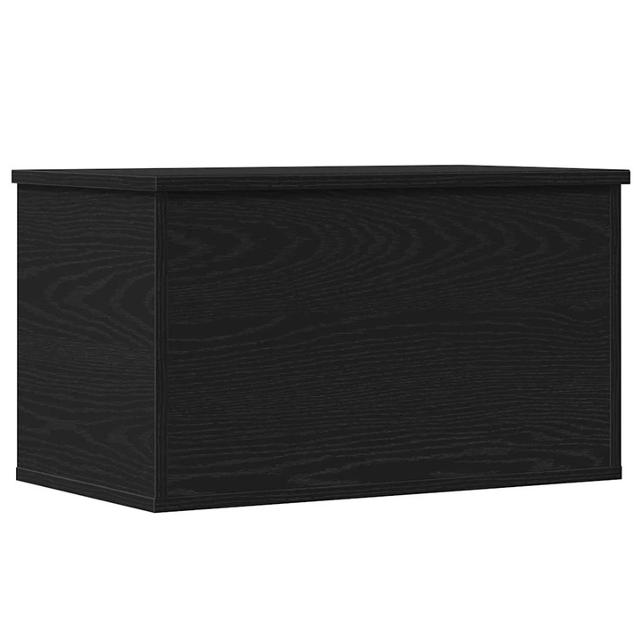 Cutie depozitare vidaXL, Stejar Negru, 60x35x35cm, Lemn compozit, Design minimalist