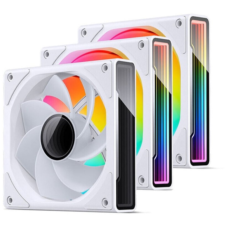 Ventilator PC Jonsbo ZK-120WR 3in1 RGB, Alb, 120x120x25mm