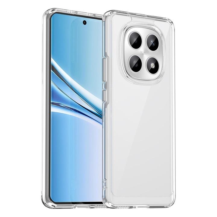 TPU калъф Husa High Clear за Xiaomi Redmi Note 15 4G / 5G, Diamond Design, лек брониран калъф, абсорбиране на удари, уникална дълготрайна технология против пожълтяване, прозрачен
