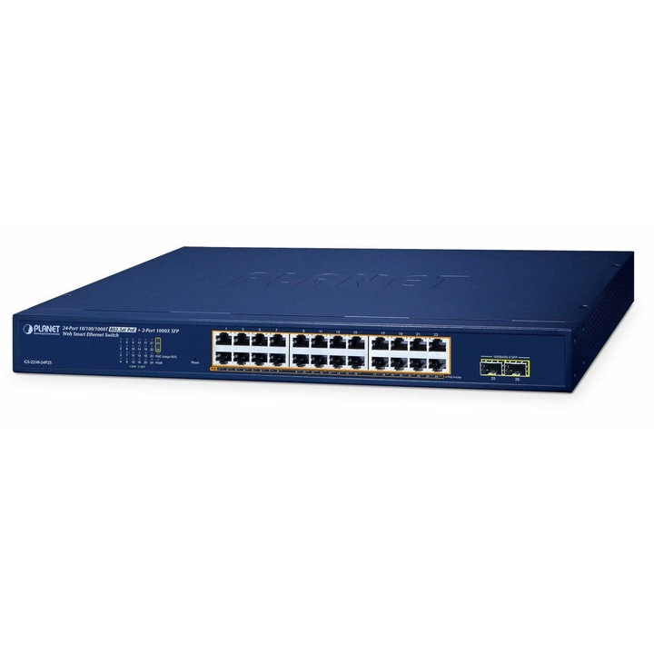 Switch Planet GS-2210-24P2S, 24 porturi 10/100/1000 Mbps