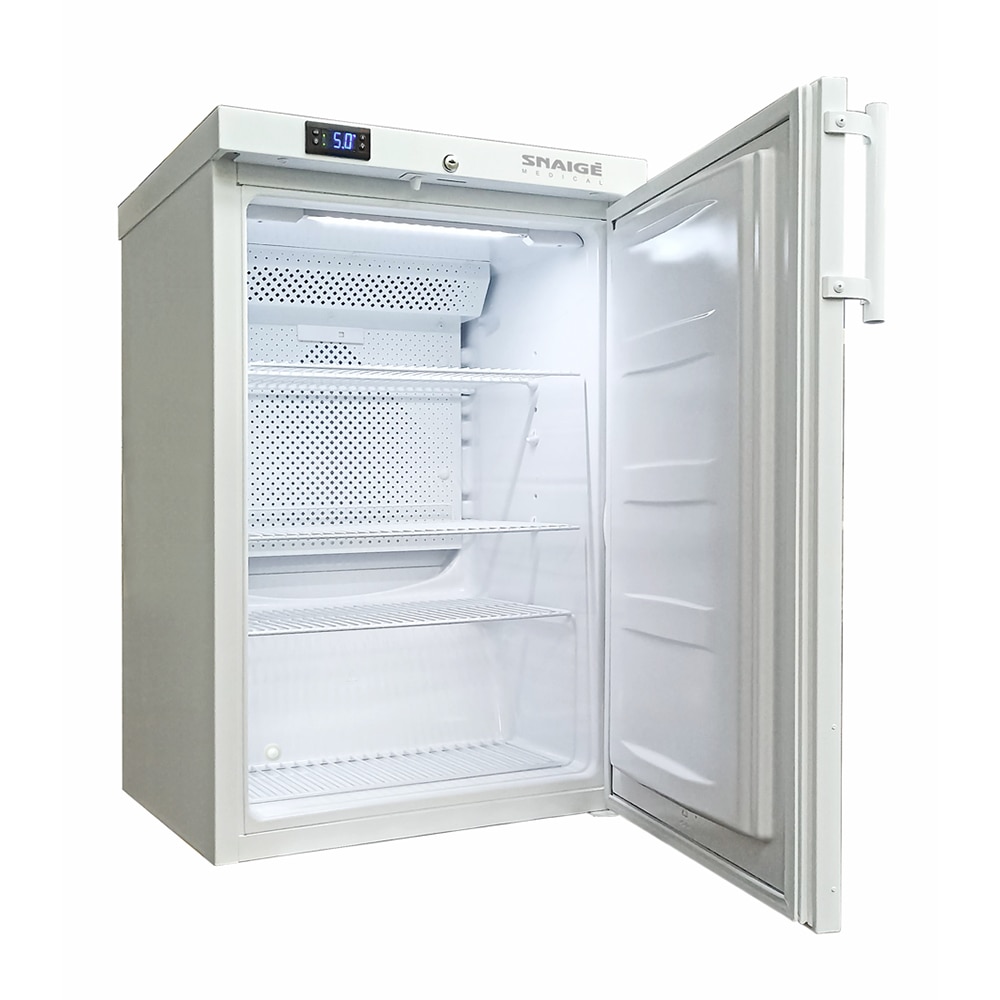 Frigider farmaceutic Snaige MD14DC-P600QX2, volum 100 l, H 87 cm, alb, sistem electronic de control, dezghetare automată