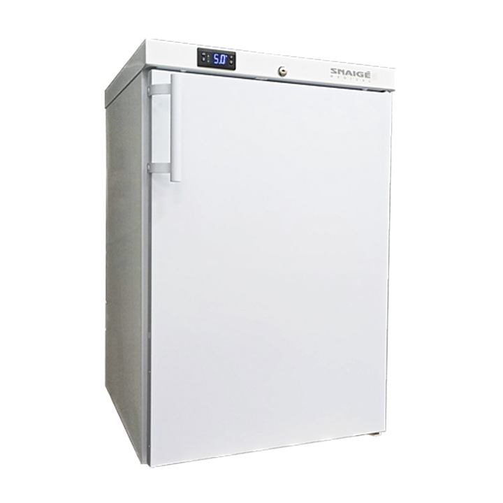 Frigider farmaceutic Snaige MD14DC-P600QX2, volum 100 l, H 87 cm, alb, sistem electronic de control, dezghetare automată