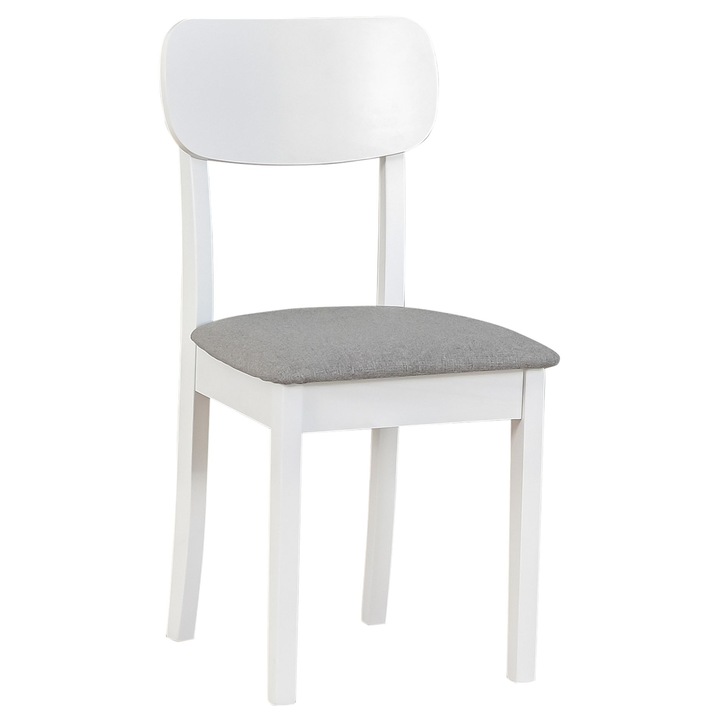 Scaun de dining Selsey Noeles, cu sezut tapitat, gri deschis, 86x43x40cm, set 1 buc.