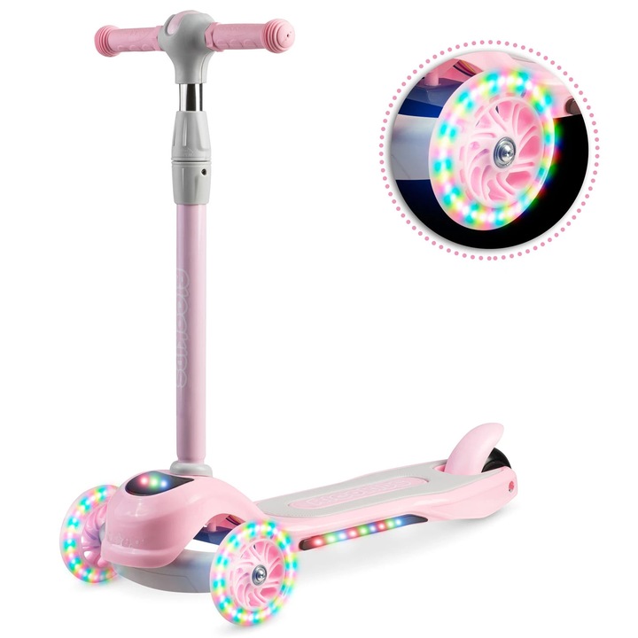 Ricokids Piko háromkerekű roller - rózsaszín
