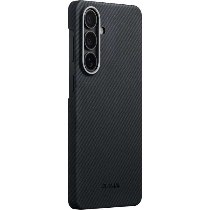 Carcasa PITAKA Edge cu MagSafe, Negru/Gri, Aramidă, Ultra-subtire pentru Samsung Galaxy S26 Plus